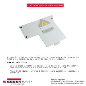 PLATO ADAPTADOR DE PERFILADOR ST15