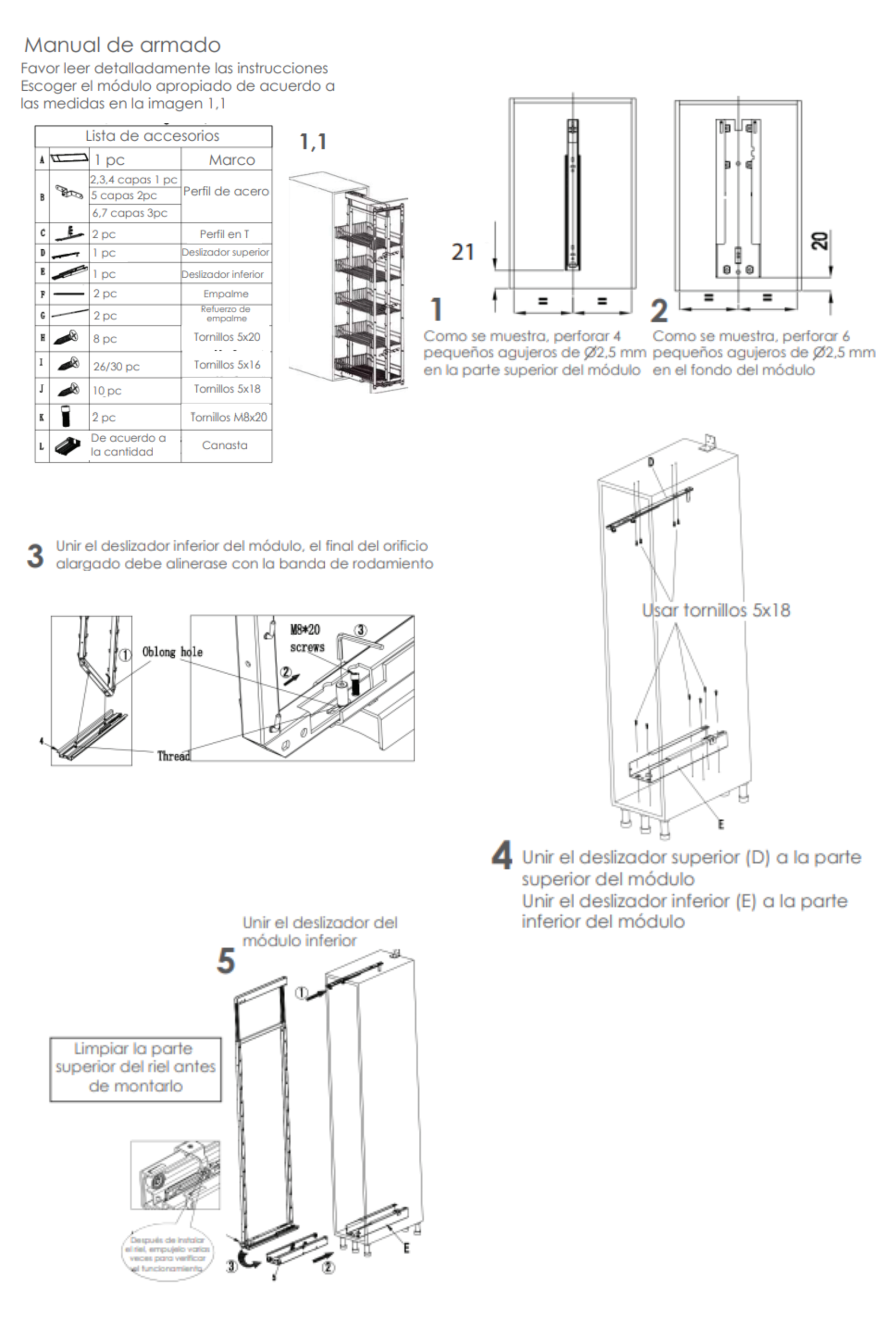 HSO91500 TORRE ALACENA EXTRAIBLE