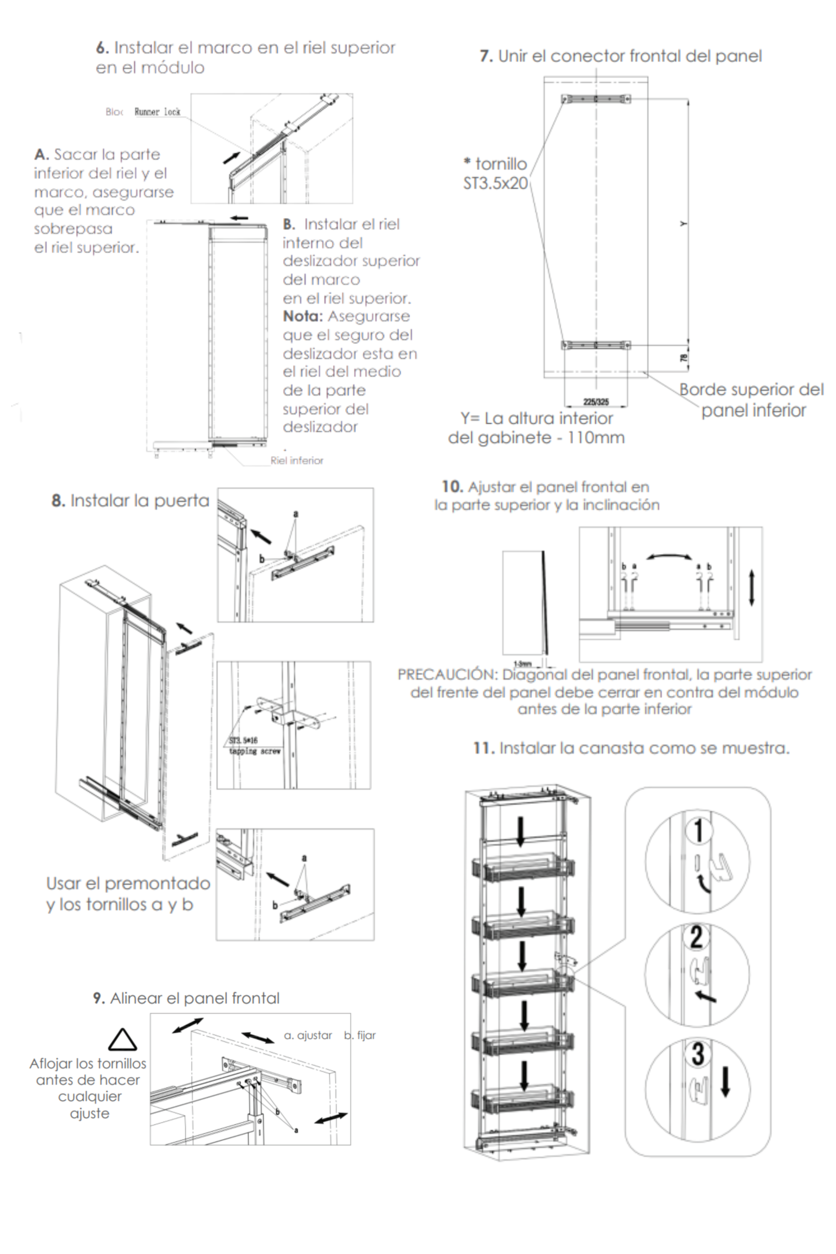 HSO94900 TORRE ALACENA EXTRAIBLE EXTERIOR 5 CESTOS