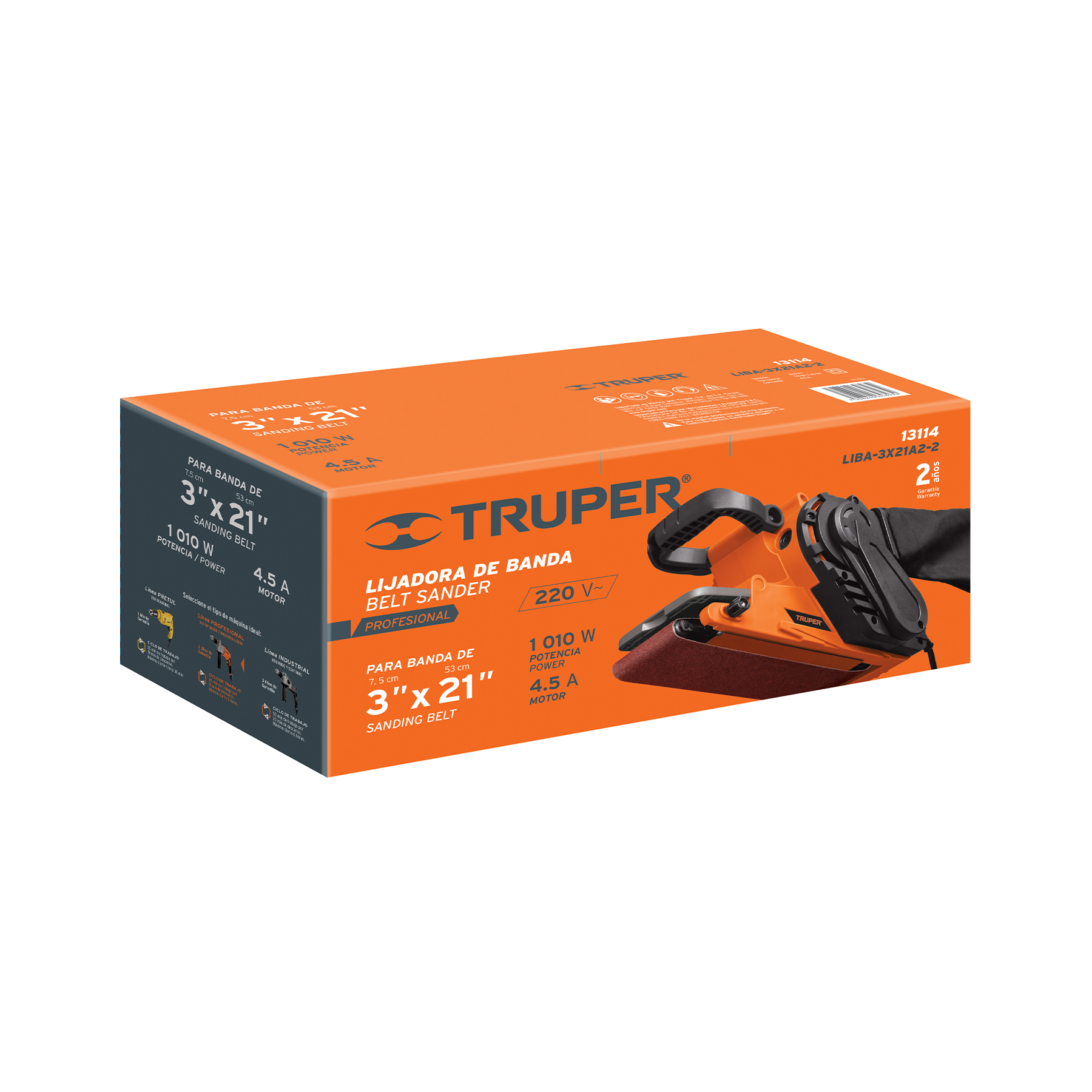 13114 LIJADORA DE BANDA PROFESIONAL DE 1100 W - Imagen 4