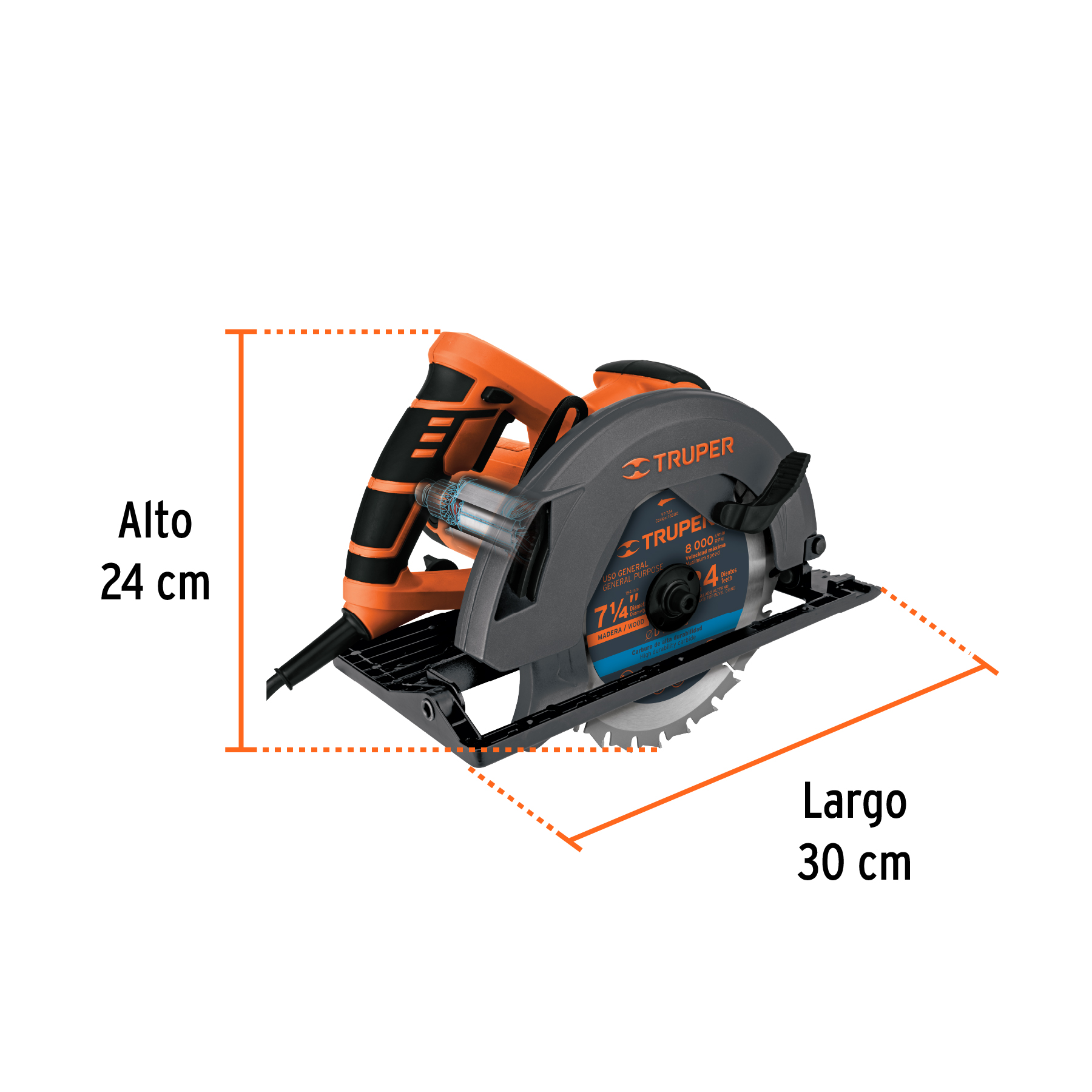 SIERRA CIRCULAR DE 7-1/4 PROFESIONAL DE 1500W - 11005 - Imagen 3
