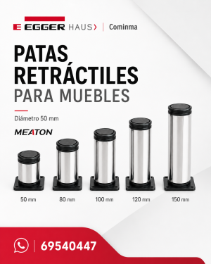 PATA REDONDA CROMADA REGULABLE
